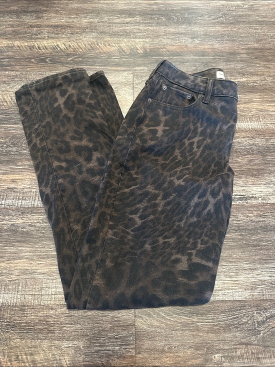 Abercrombie & Fitch Denim - Abercrombie & Fitch Women's Straight Leg Jeans in Dark Brown Leopard